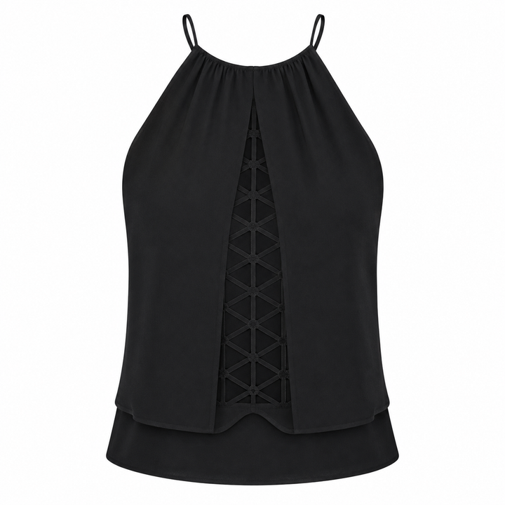 Embroidered Silk Top