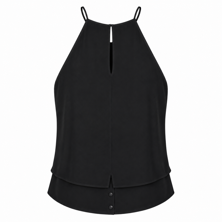 Embroidered Silk Top