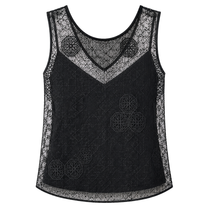 Geometric Lace Top