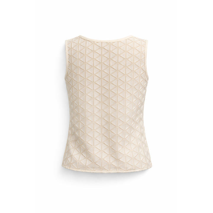 Geometric Lace Top - Cream