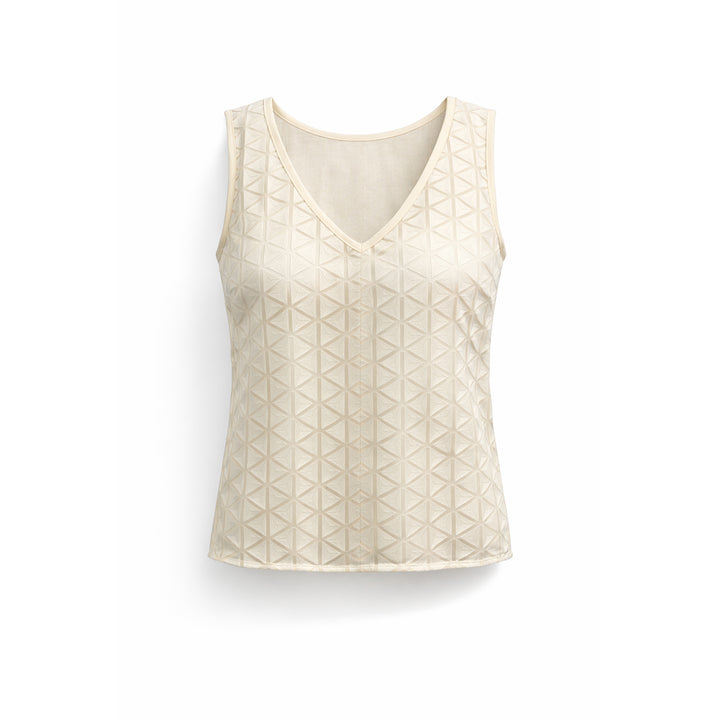 Geometric Lace Top - Cream