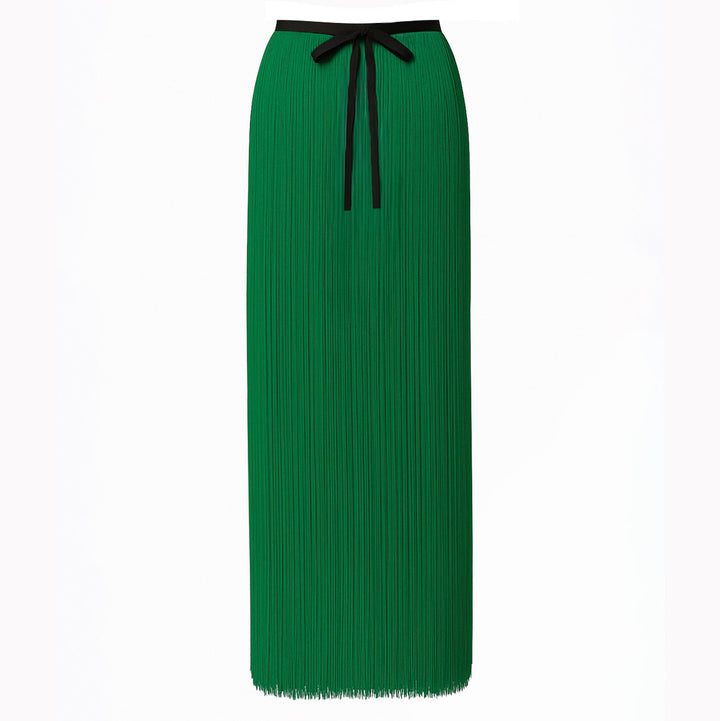Silk Fringe Skirt