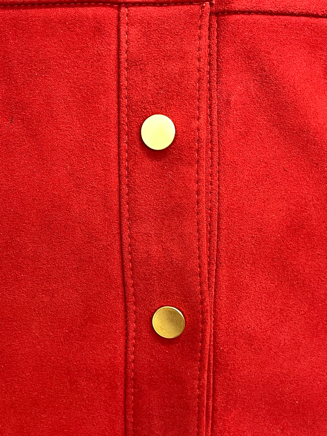 Hanna Suede Shirt Dress - Haute Red