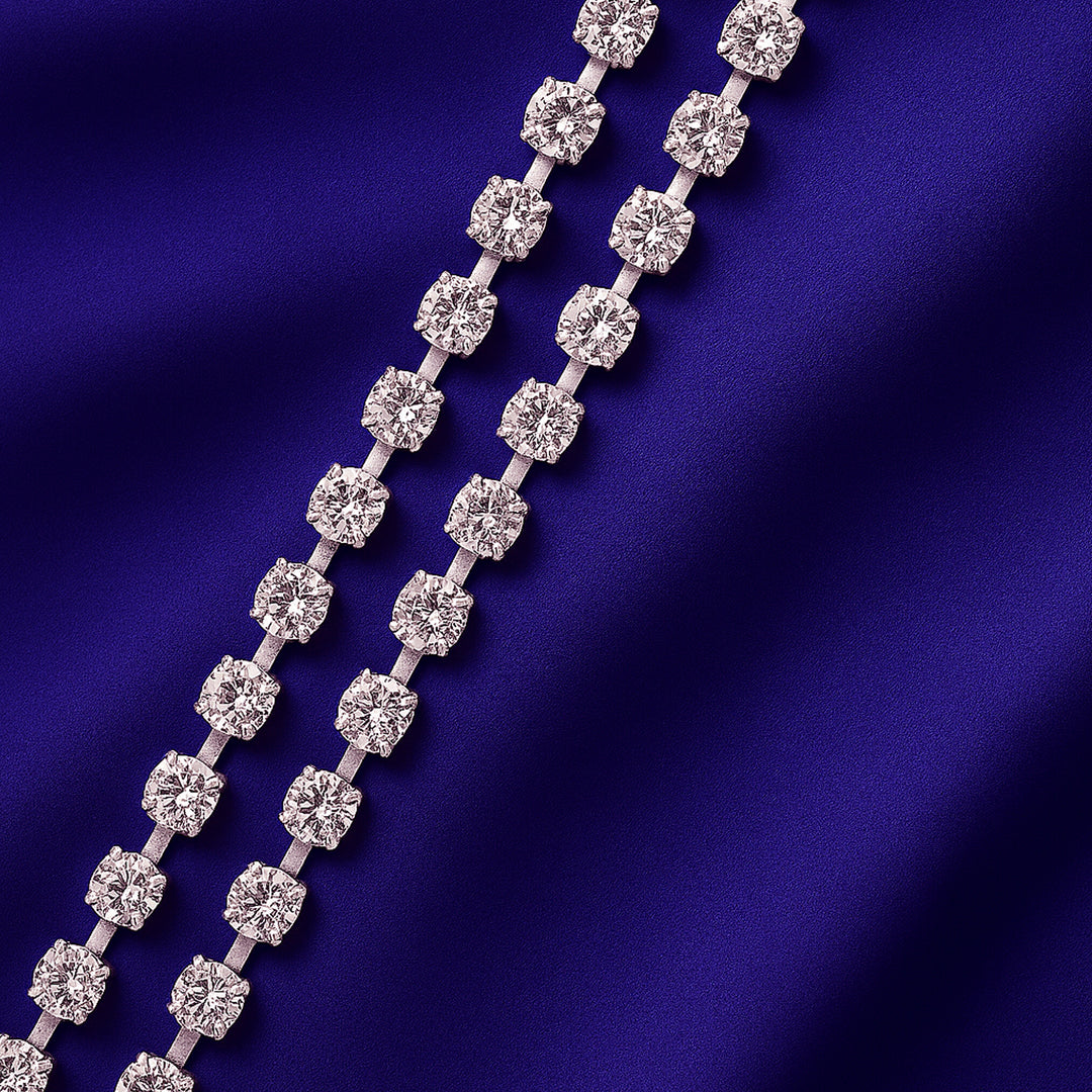 Indigo Crystal Embellished Silk Dress