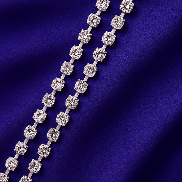 Indigo Crystal Embellished Silk Dress