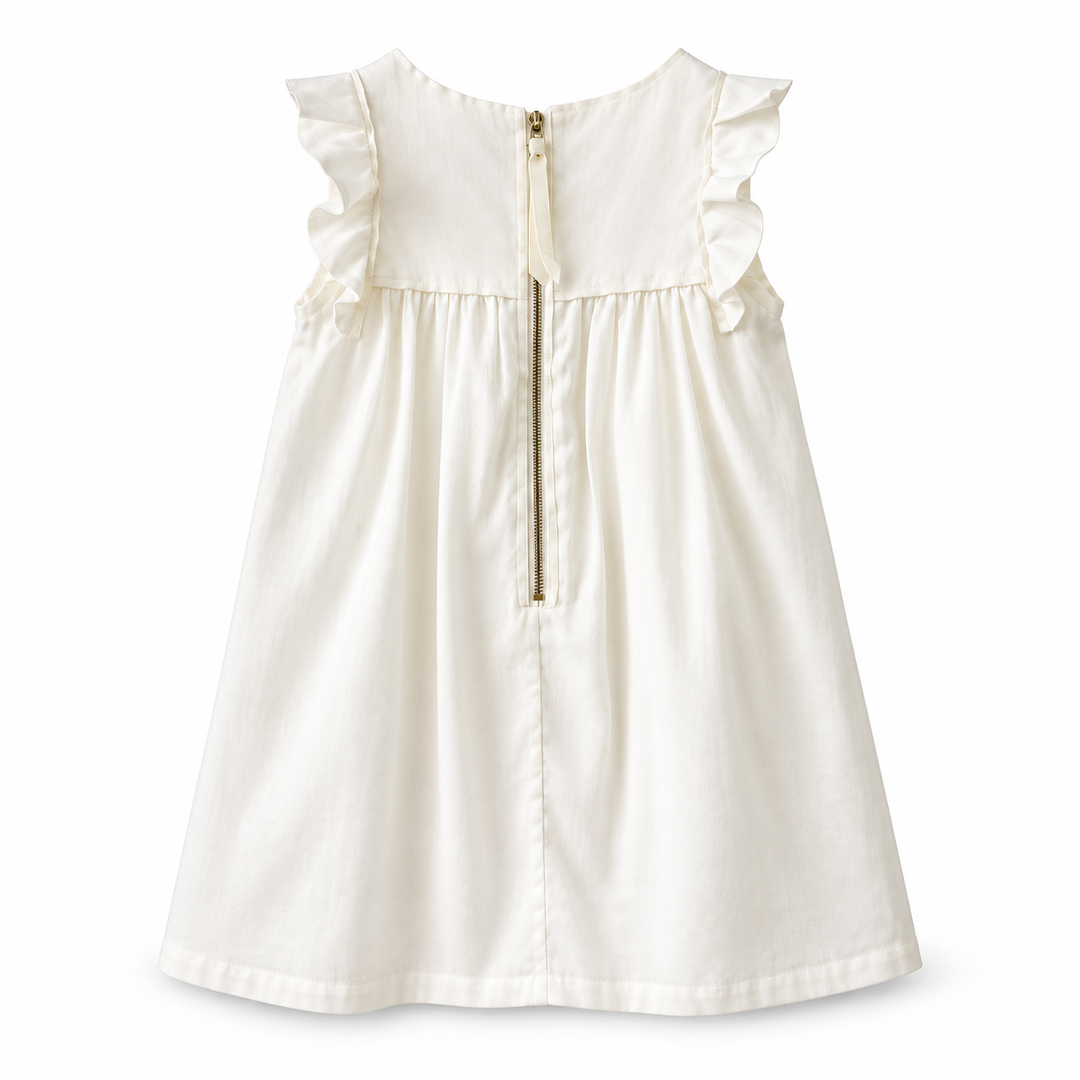 Girls Malak Dress - Egret