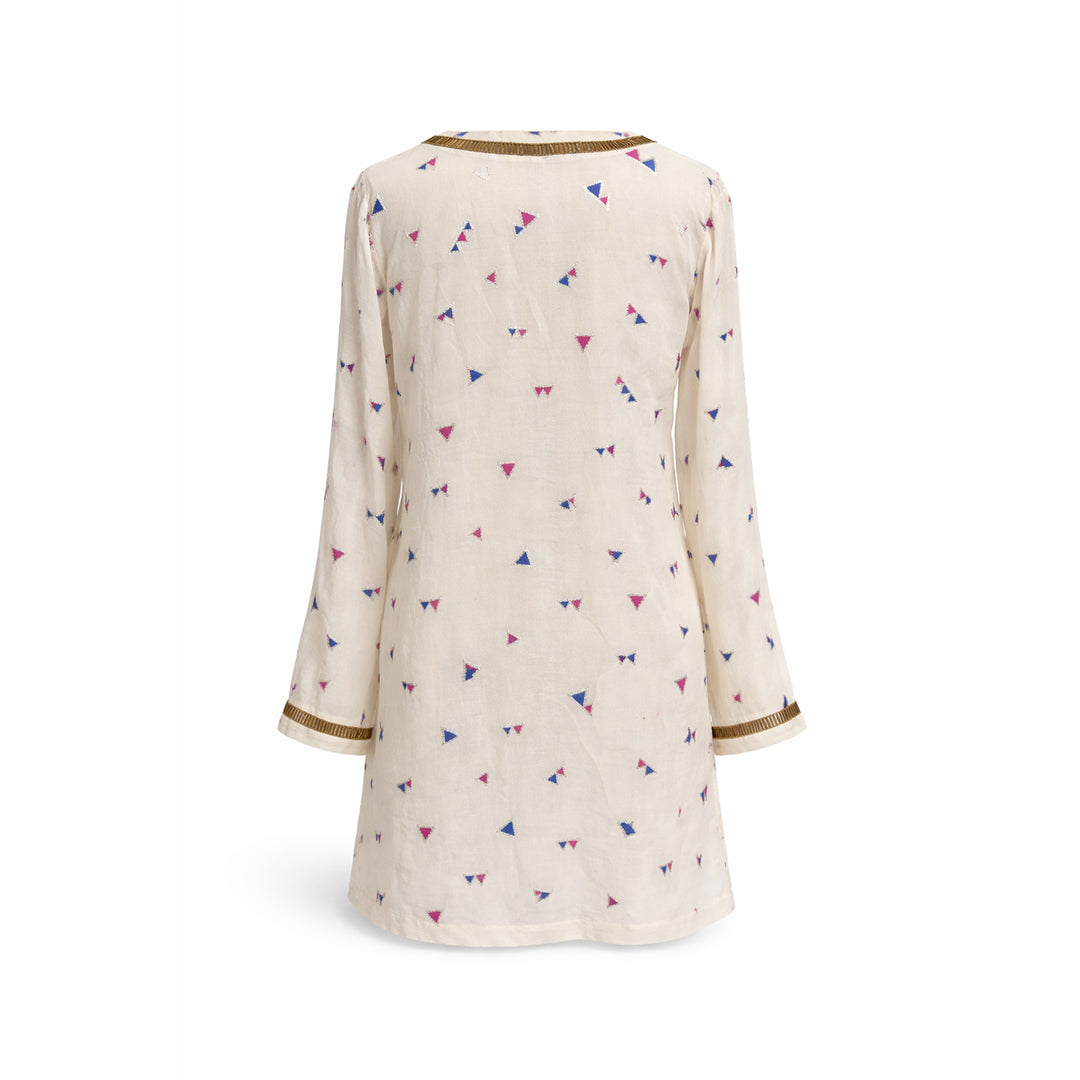 Jamila Long Sleeve Tunic - Egret