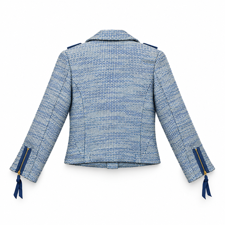 Girls Samia Biker Jacket - Palace Blue