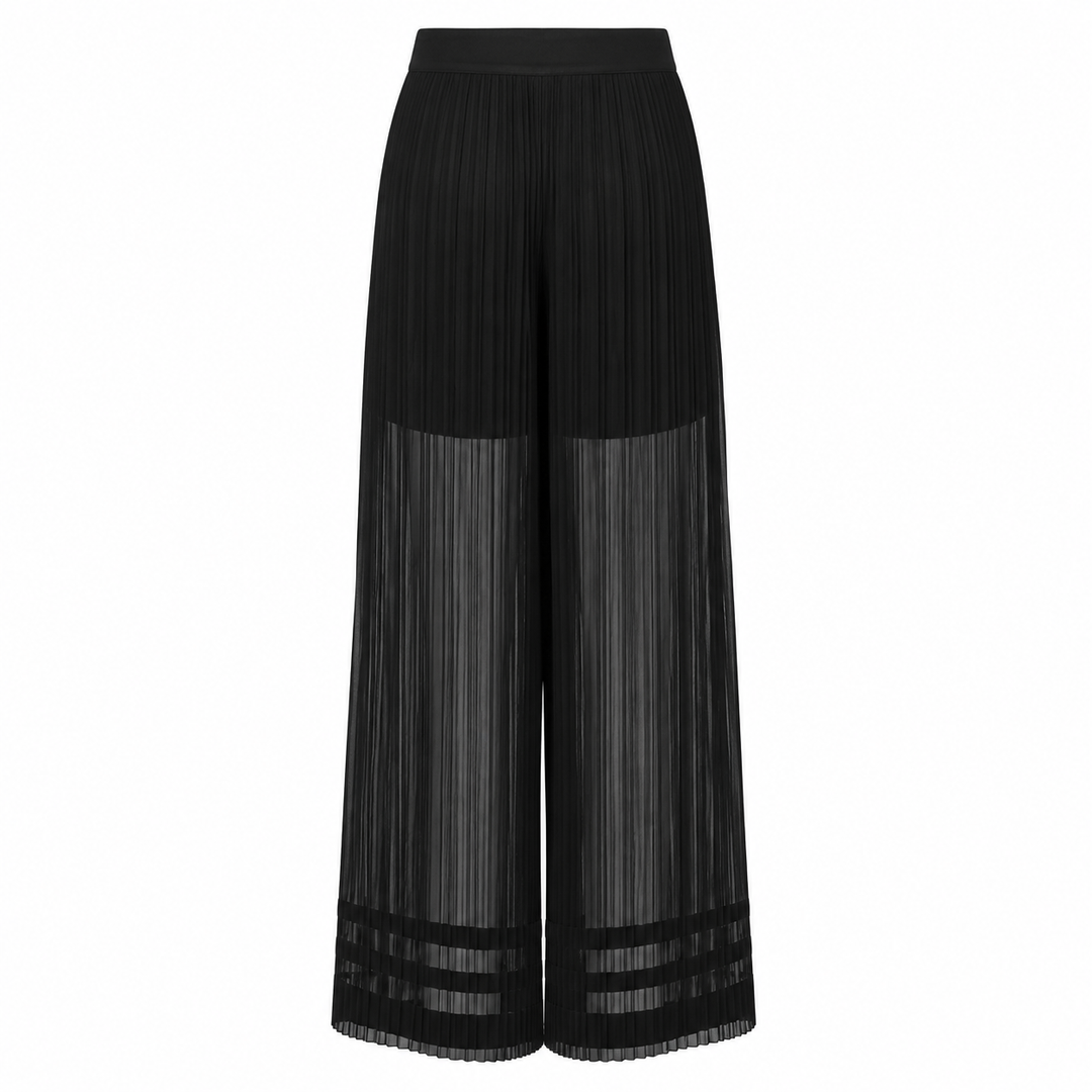 Maryam Pleated Silk Pant - Meteorite