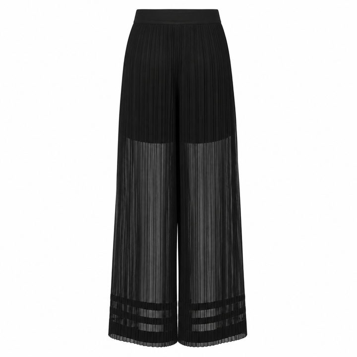 Maryam Pleated Silk Pant - Meteorite