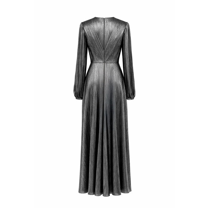 Silver Metallic Maxi Dress