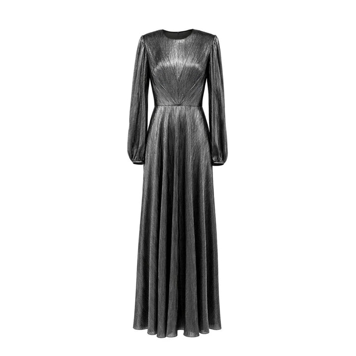 Silver Metallic Maxi Dress