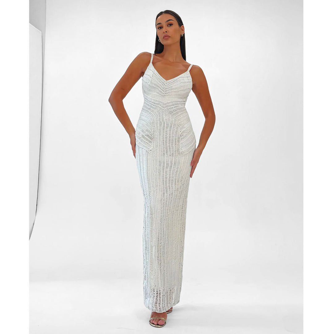 macrame maxi dress Macrame Maxi Dress XS
