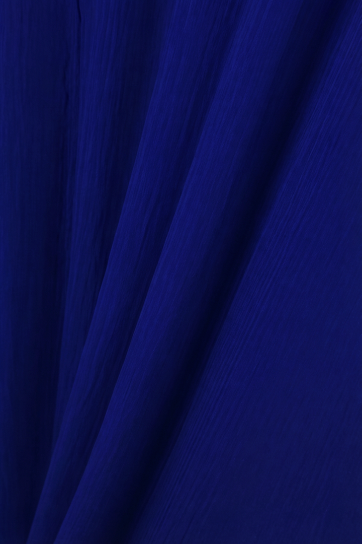 Navy Silk Chiffon Kaftan Dress
