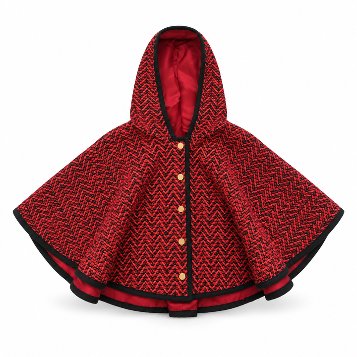 Girls Sameera Cape Jacket - Red