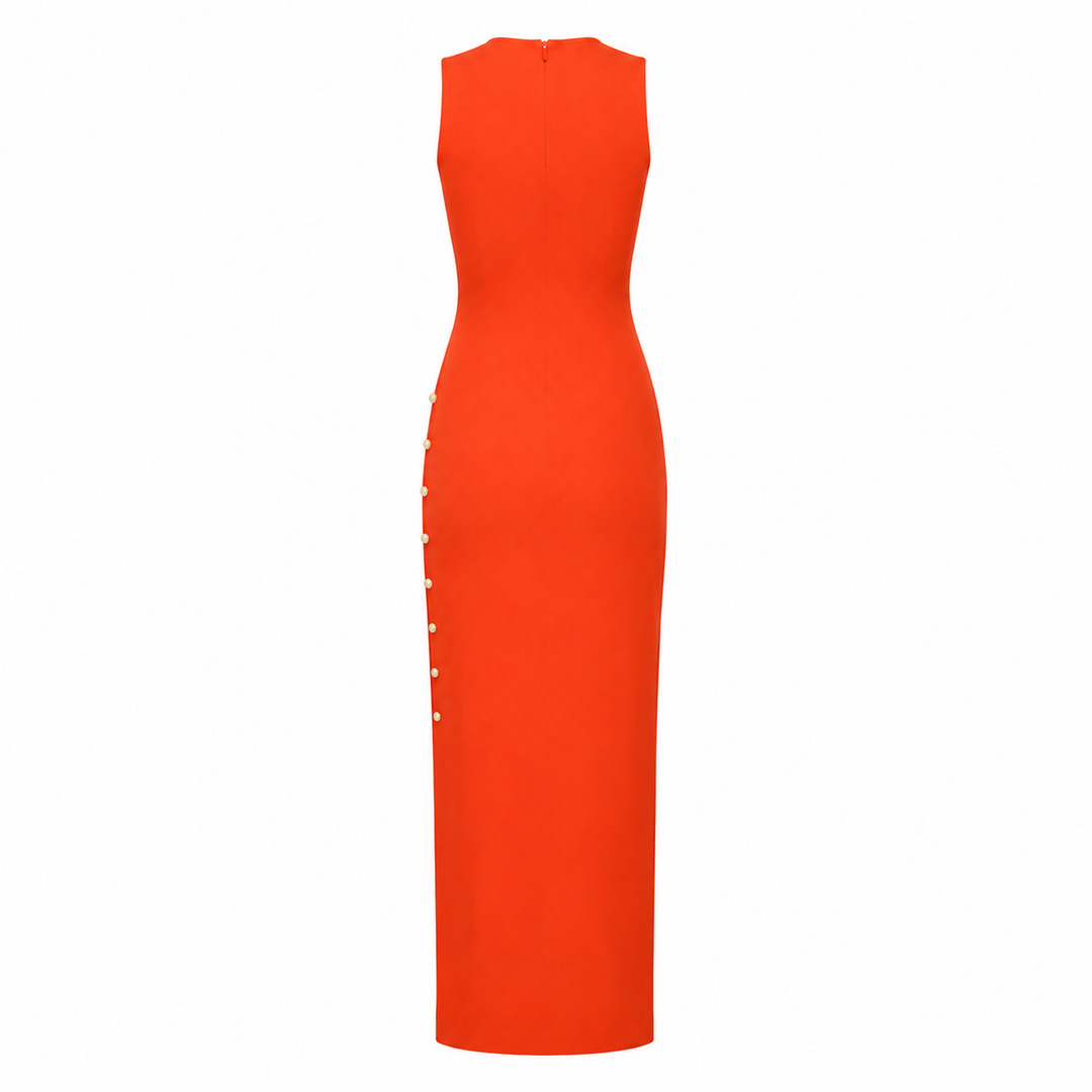 Salma Snap Dress - Orange