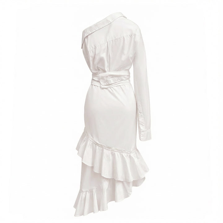 Asymmetric Cotton Shirt Dress