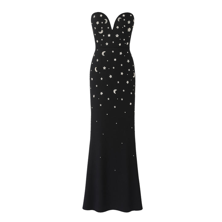 Crystal Star & Moon Embellished Gown