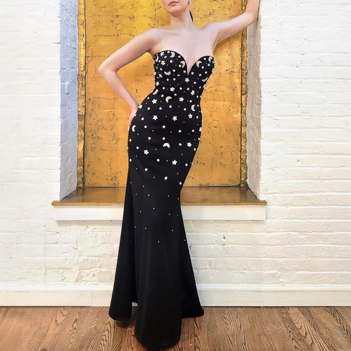 Crystal Star & Moon Embellished Gown