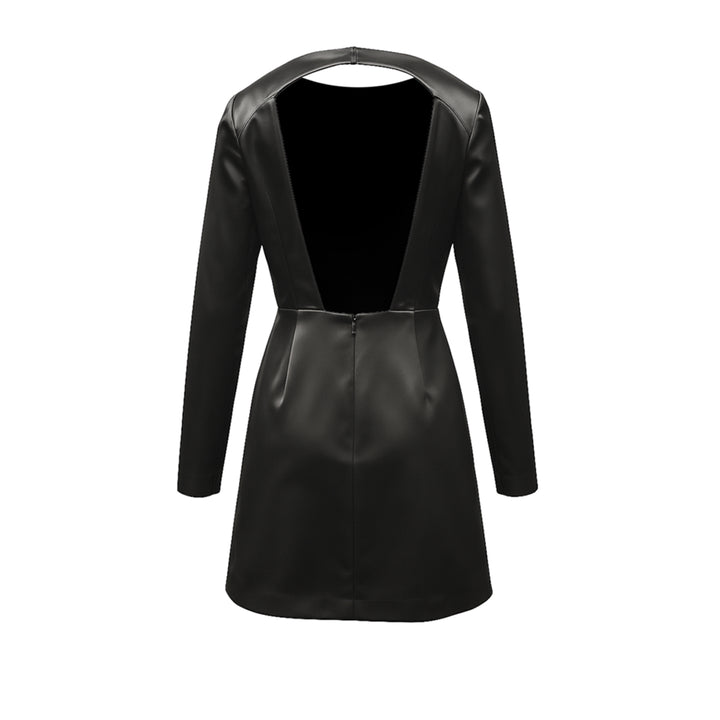Black Long Sleeve Boat Neck Dress Black Long Sleeve Boat Neck Dress