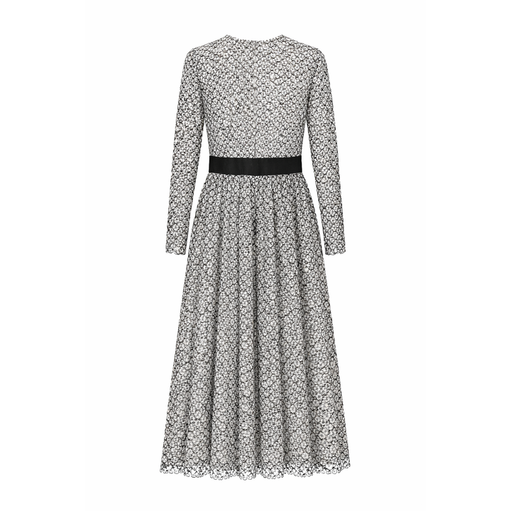 Black and White Lace Dress w/ Beading