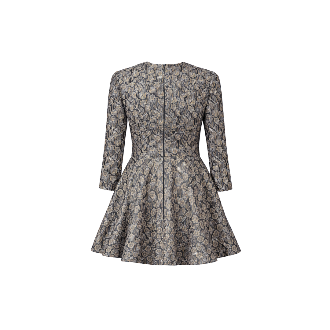 Antique Gold Brocade Peplum Top