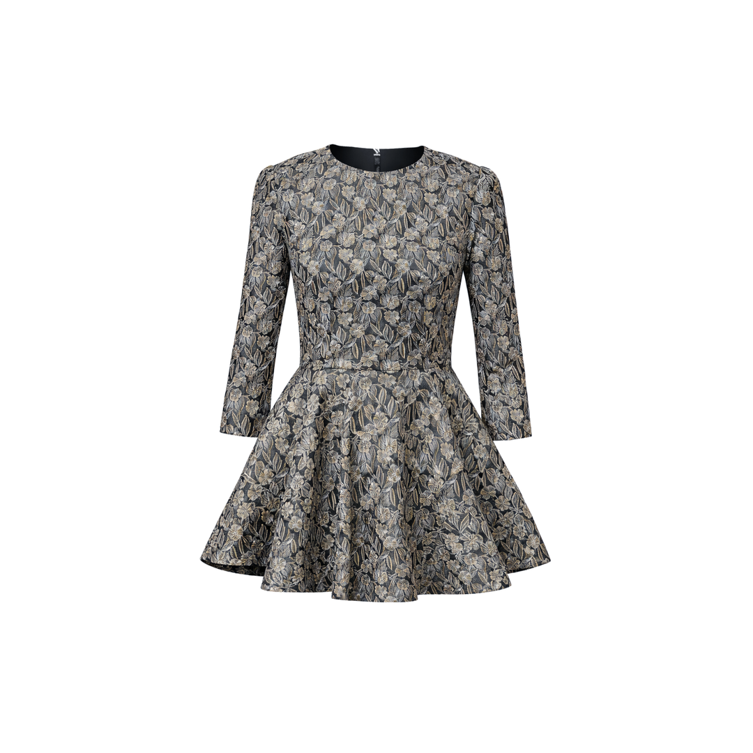 Antique Gold Brocade Peplum Top