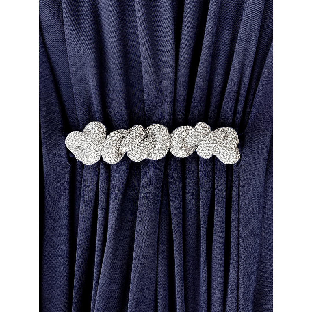 Brooch-Detailed Jersey Kaftan Dress