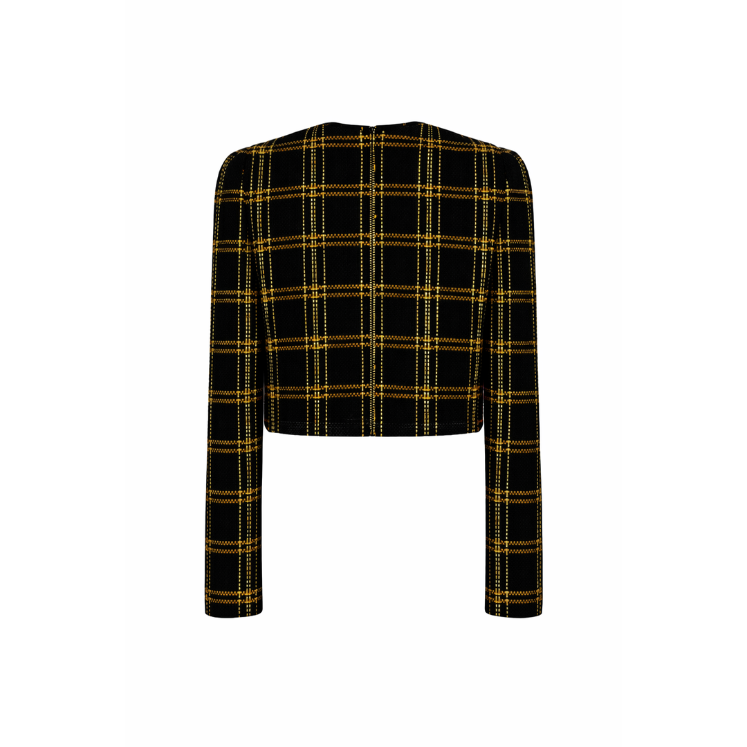 Cairo Check Cropped Top