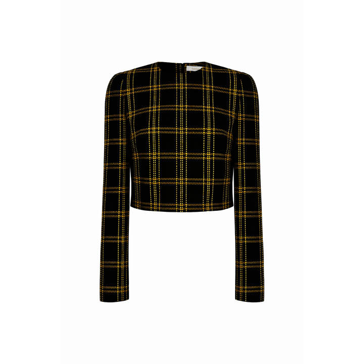 Cairo Check Cropped Top