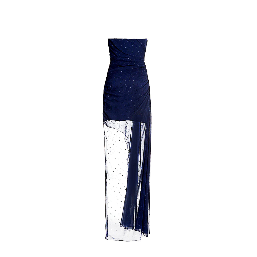 Crystal-Embellished Bustier Dress