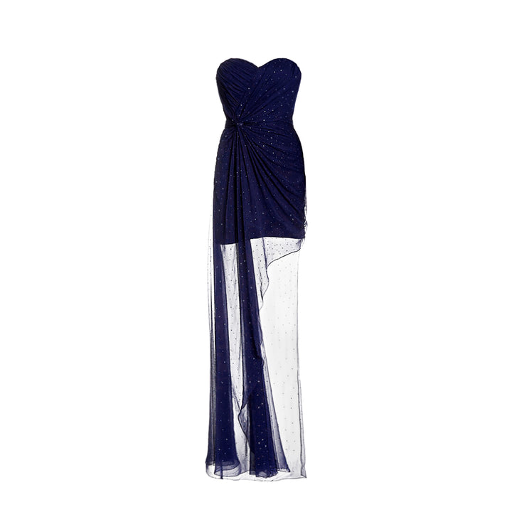 Crystal-Embellished Bustier Dress