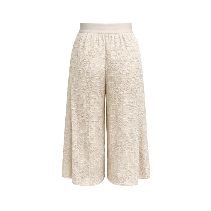 Embroidered Silk Culottes