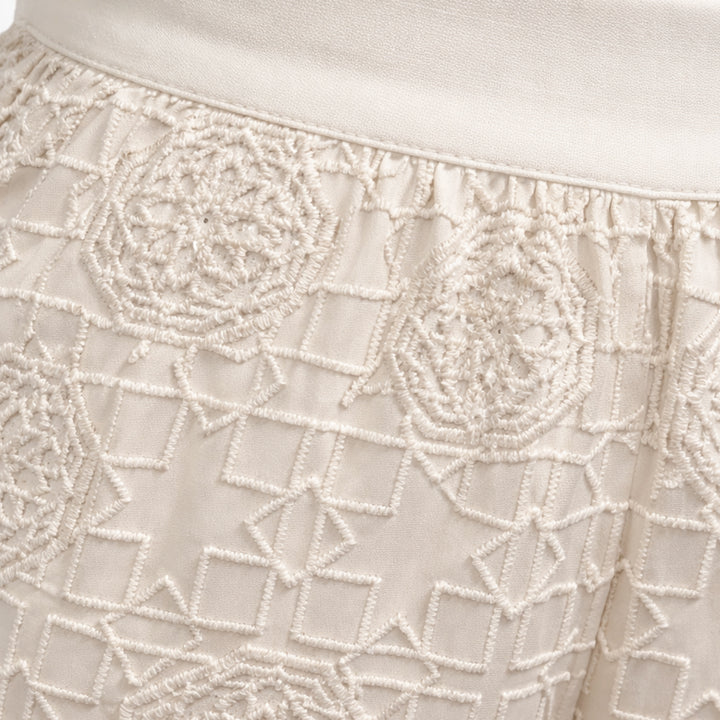 Embroidered Silk Culottes