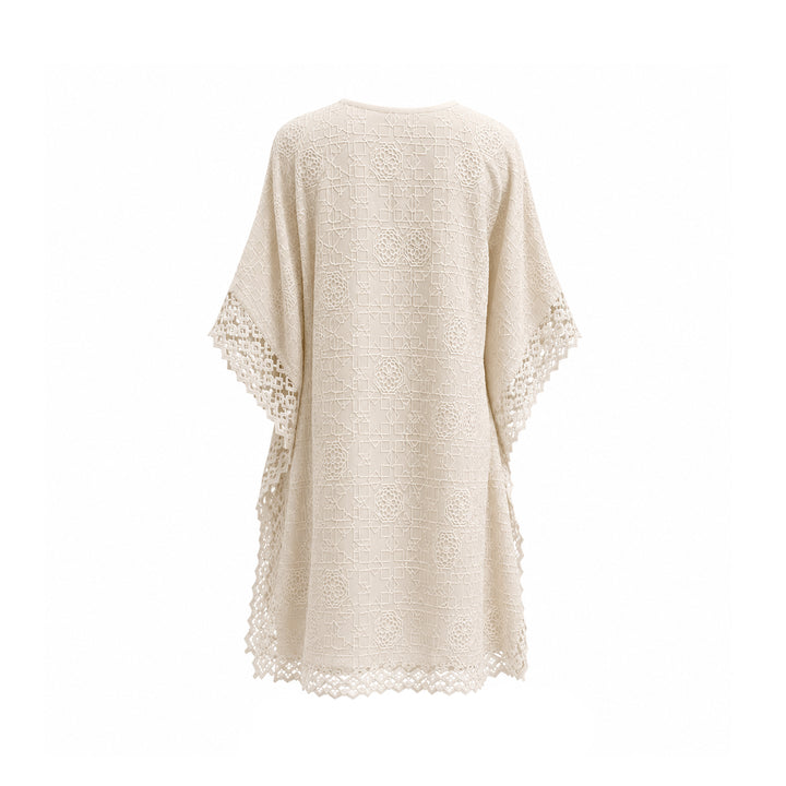 Embroidered Tunic with Lace Trim