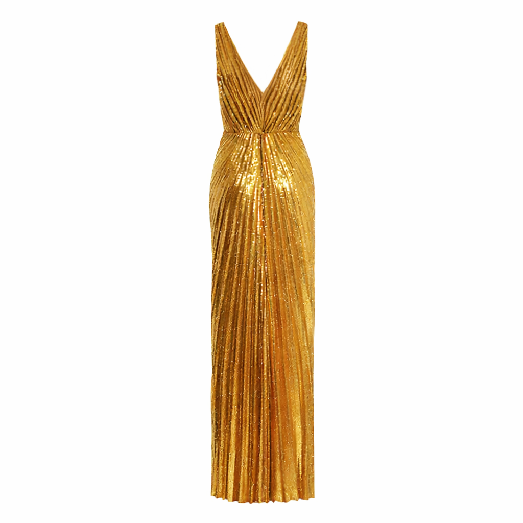 Gold Sequin Sunray Gown