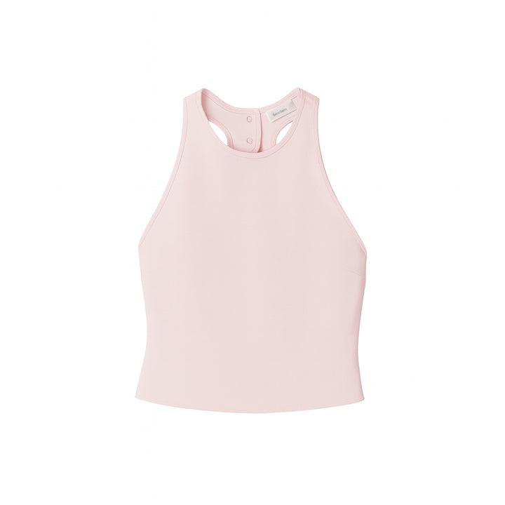 Italian Crepe Racer Back Top - Blush
