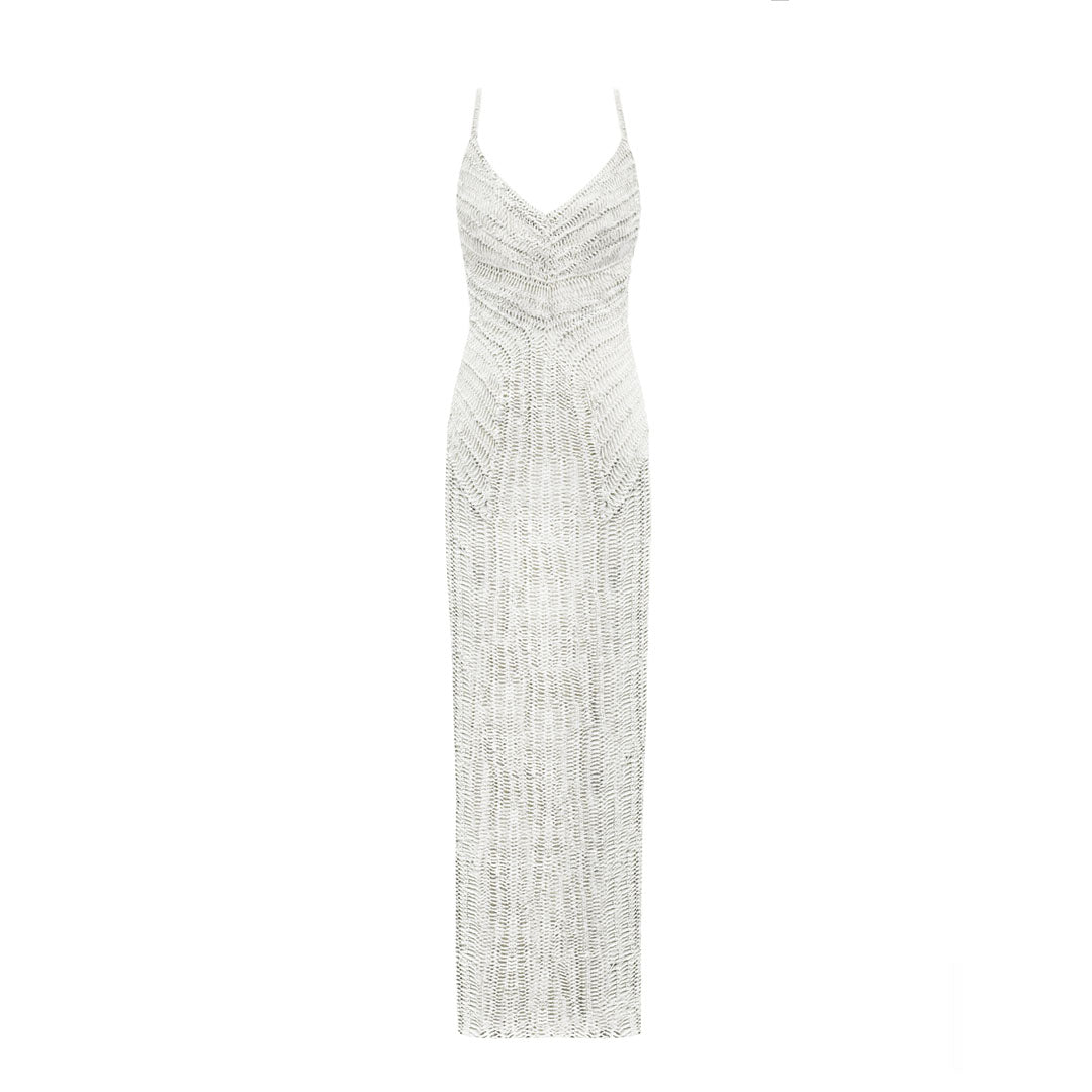 Macramé Maxi Dress, US 4