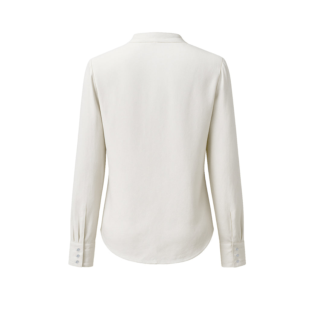 Silk Blouse with Crystal Buttons