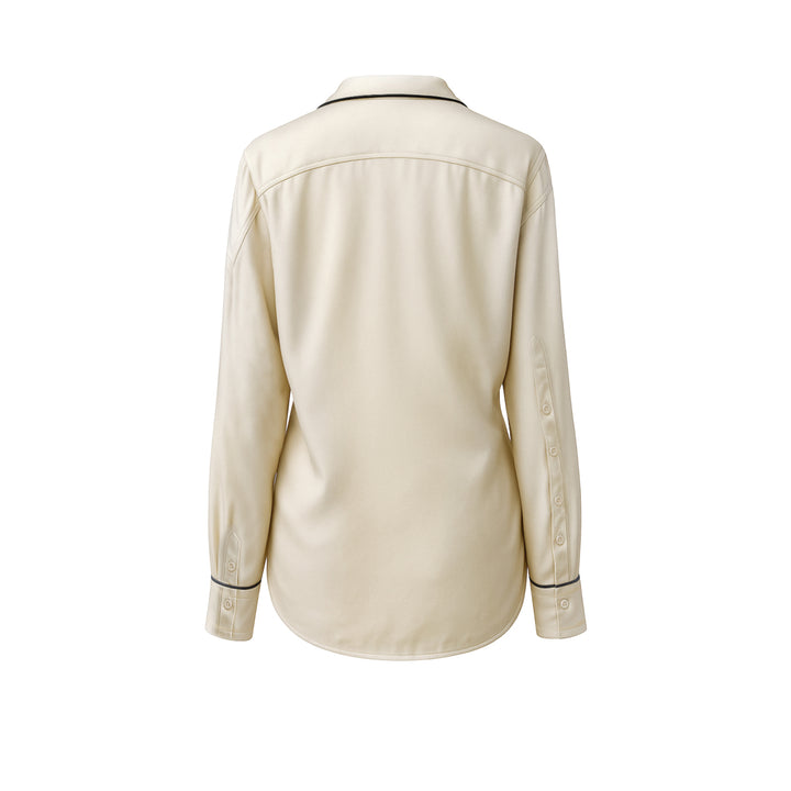 Draped Silk Blouse