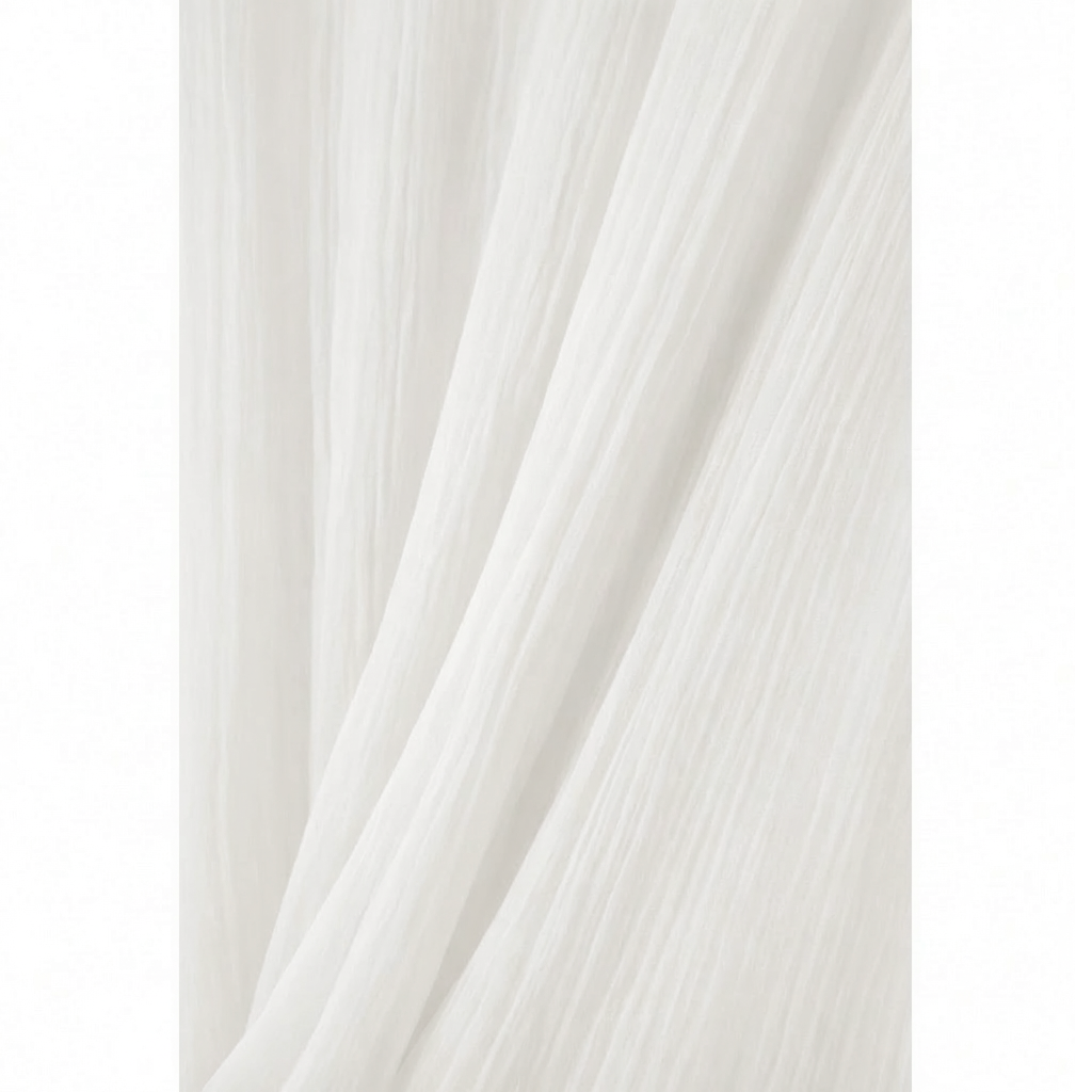 White Silk Chiffon Kaftan Dress