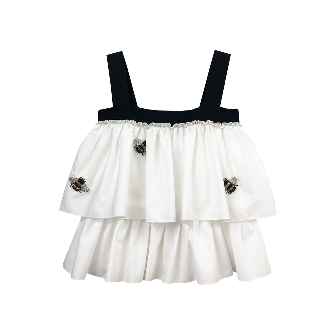 Girl's Sleeveless Ruffle Top