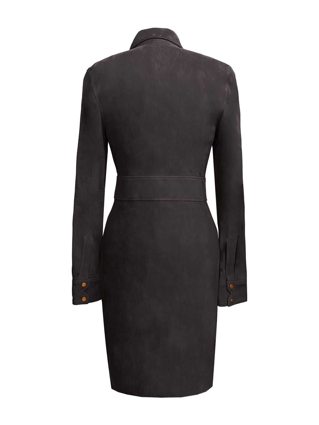 Hanna Suede Shirt Dress - Meteorite