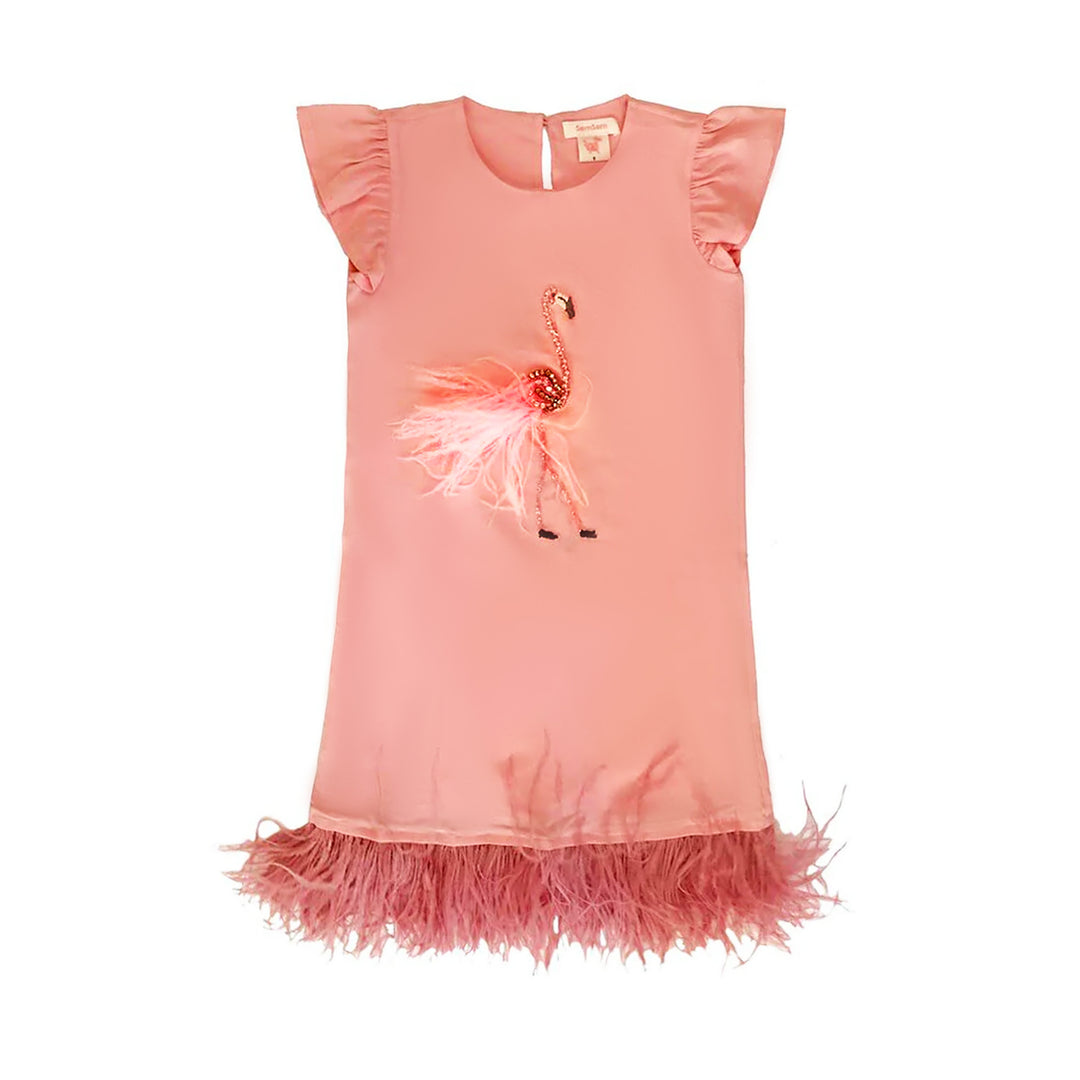 Girls Pink Flamingo T-Shirt Dress, Girls 4 Girls Pink Flamingo T-Shirt Dress, Girls 4