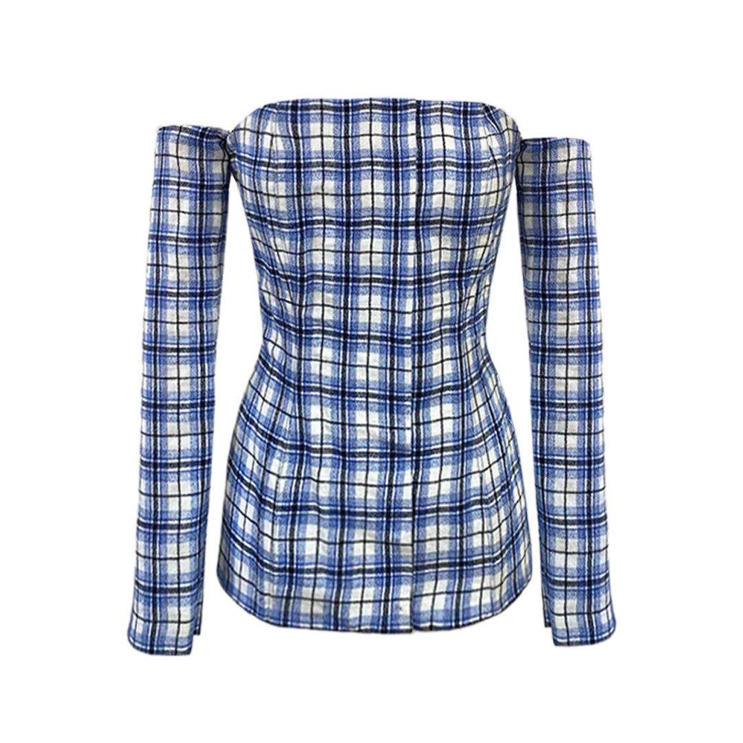 plaid bustier