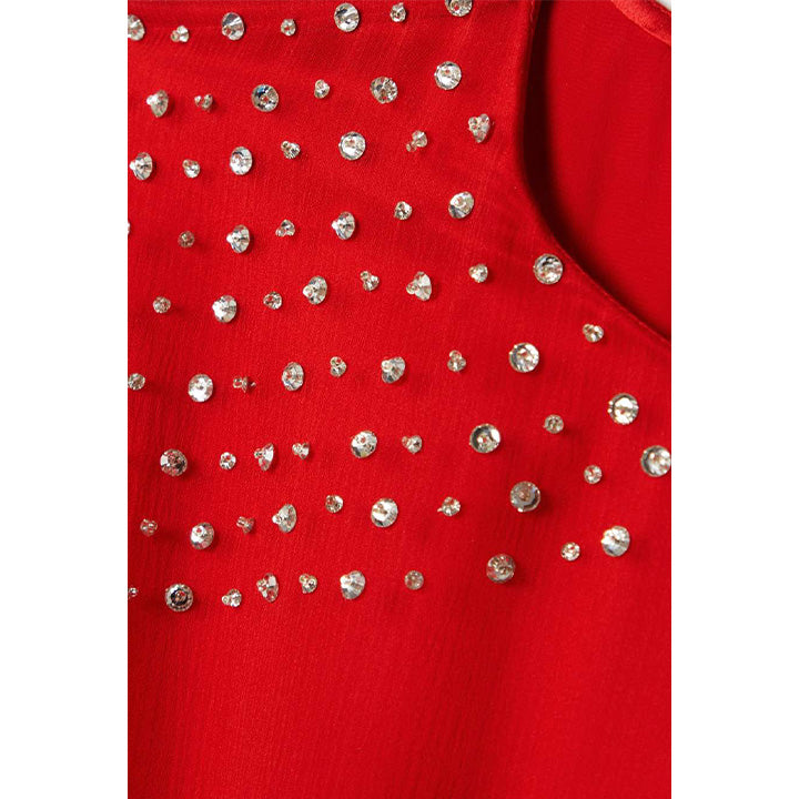 Cape-Effect Crystal-Embellished Silk-Chiffon Gown.