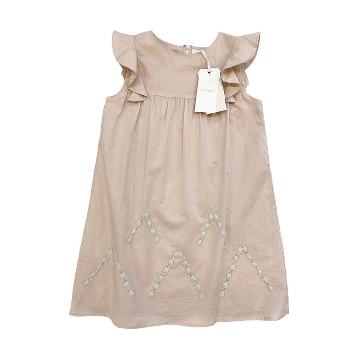 Girls Farah Embroidered Dress - Blush