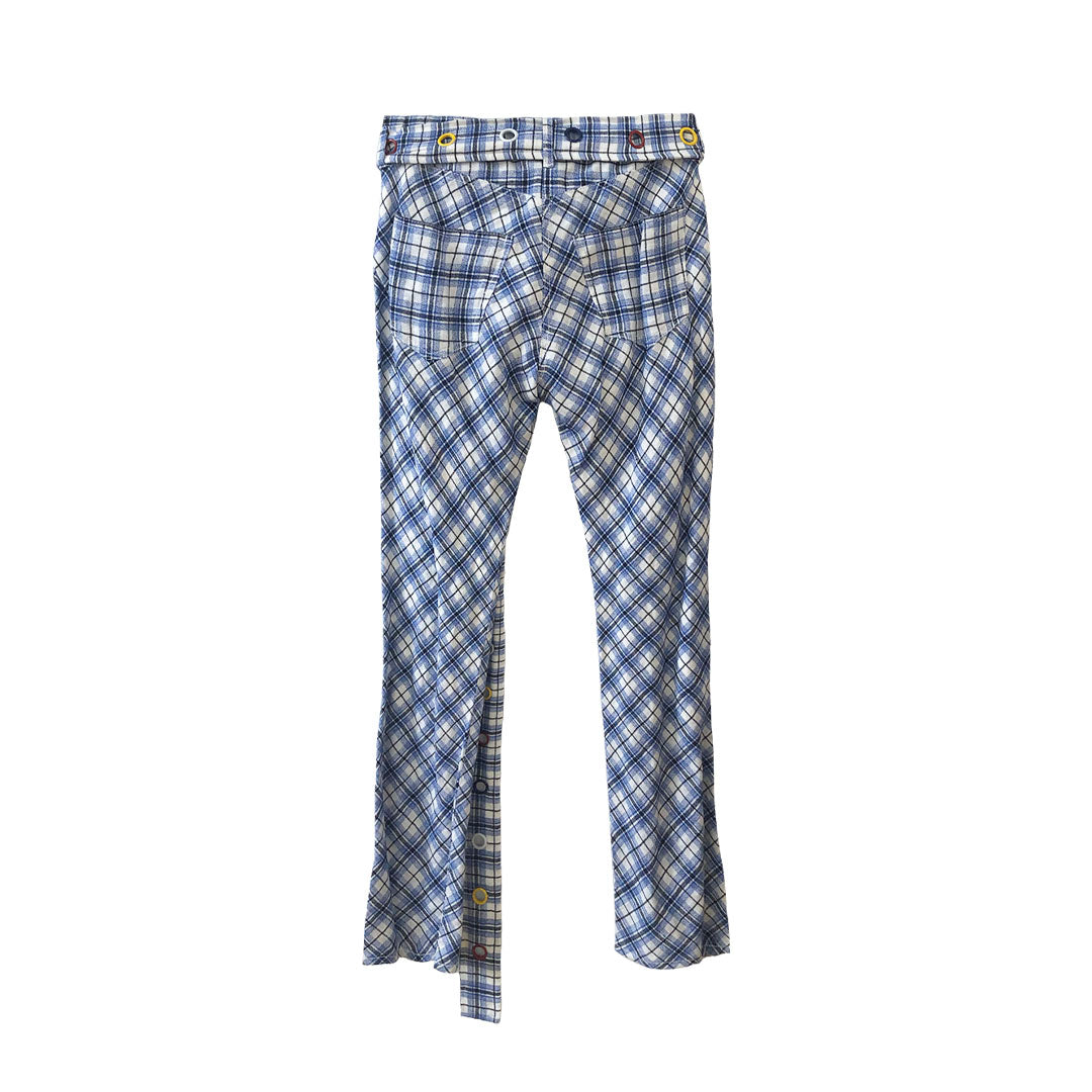 Plaid Trouser with Belt
