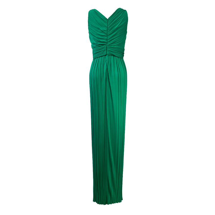 Emerald Pleated Dress