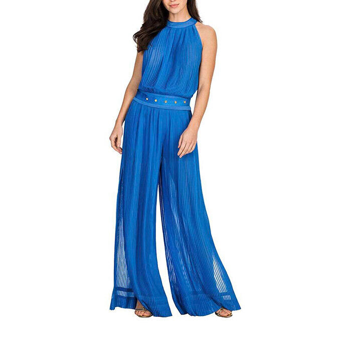 Maryam Pleated Sleeveless Top - Palace Blue